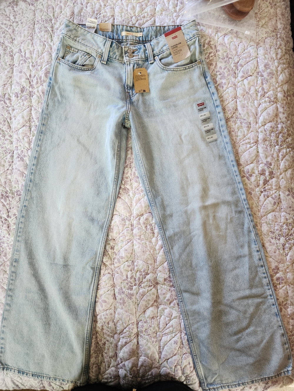 Levi's Light Blue Flared Wide Leg Jeans - Women's